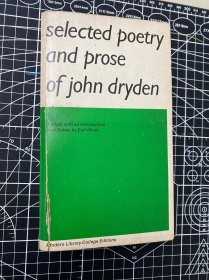 selected poetry and prose of john dryden 德莱顿诗歌选集