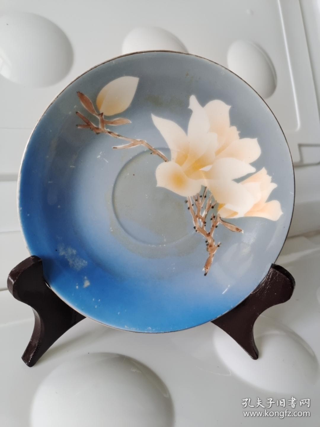 中国唐山盘子老瓷器盘子1个5带款
