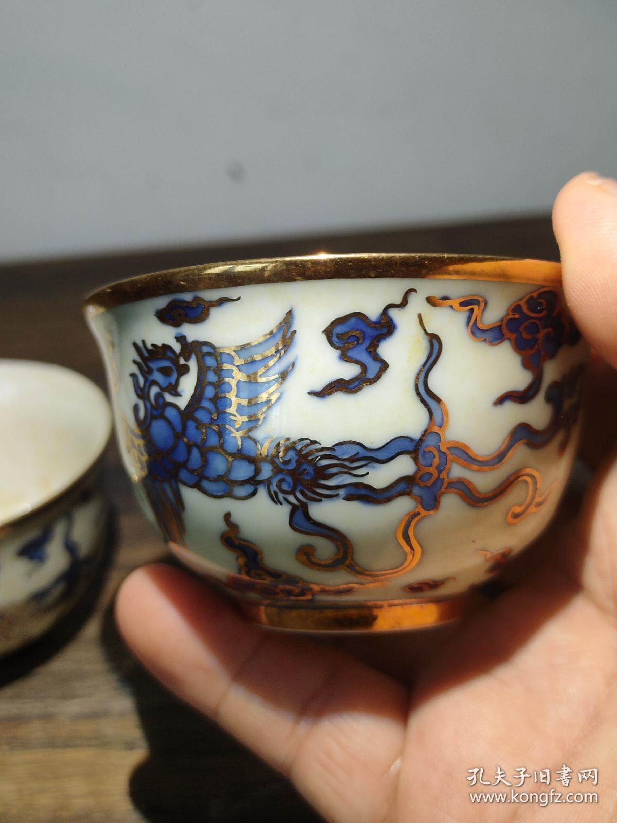 大明成化本金凤凰杯一对