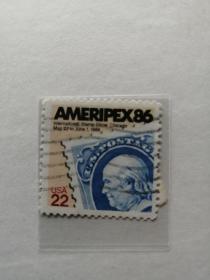 美國郵票 1985年 國際郵票展 1全信銷 滿50本品包郵 可回購詳見公告