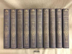 限量500套:（有限量页，见图二）The Complete Works of Gustave Flaubert《福楼拜作品全集》豪华版（《包法利夫人》MADAME BOVARY《萨朗波》SALAMBO等一系列 ) 福楼拜全集，豪华版，1924年出版，布面精装，烫金封面，Japan vellum纸印制插图，内含大约60幅插图（有10幅手工上色）。