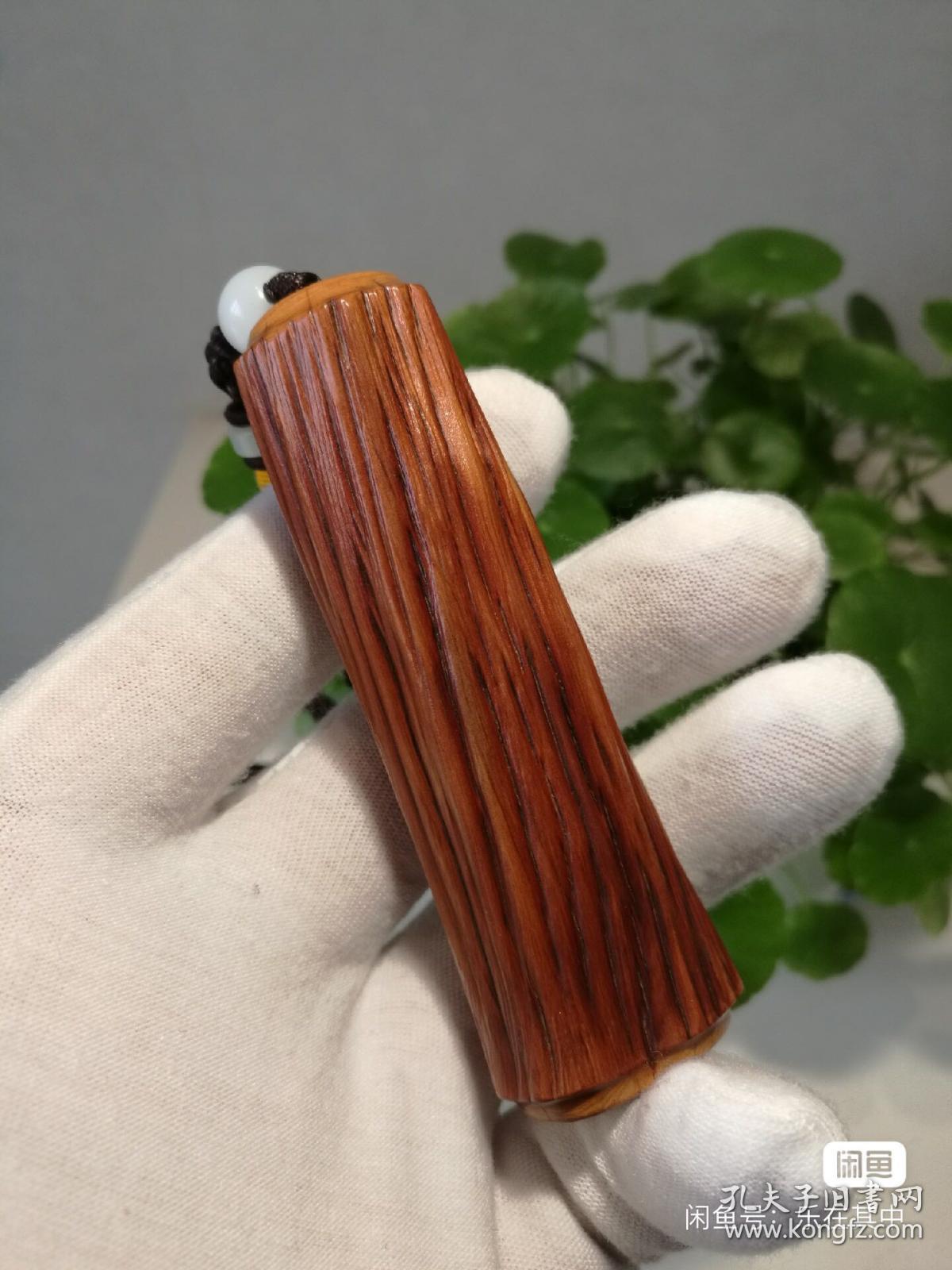 太行崖柏陈化红骨料,"金箍棒"手把件:太行崖柏陈化料,高崖红骨料,太行