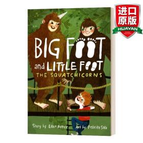 英文原版 Squatchicorns (Big Foot And Little Foot #3) 大脚与小脚3 6-9岁儿童趣味冒险英文故事阅读书 Felicita Sala插画 英文版 进口英语原版书籍