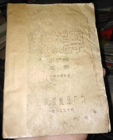 1972年油印本:江陵县食品厂糕点糖果原材料配方汇编