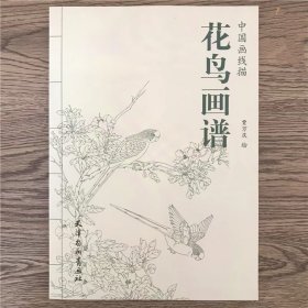 花鸟画谱 国画花卉白描图谱 国画底稿花鸟白描书线描图书白描底稿