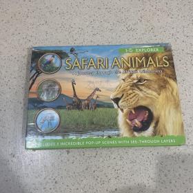 3-D Explorer: Safari Animals 3D探索系列：野生动物(立体书)