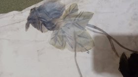 （清库存）纯手绘大幅圆画风格布面油画 花鸟 120*60 因收藏时间长，布面出现轻度黑斑！！