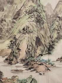 王山岭，天津美院教授、天津美院美术馆馆长。原装裱立轴2011年作品保真，尺寸69x68
