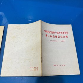 中国共产党第十届中央委员会第三次全体会议公报