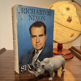 美国前总统、中国人民的老朋友尼克松 签名本自传《六次危机》Six Crises Richard M. Nixon