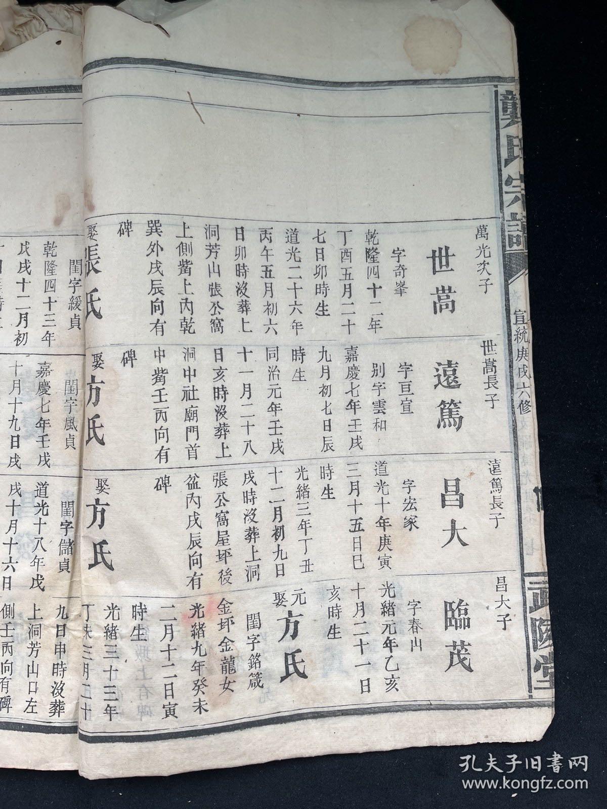 龚氏宗谱(宣统庚戌修.武陵堂)卷九卷十