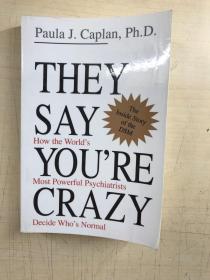 They Say Youre Crazy：How the Worlds Most Powerful Psychiatrists Decide Whos Normal（他们说你疯了：世界上最强大的精神病学家是如何决定谁是正常的）英文原版、现货如图、内页干净