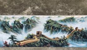 长城刺绣织锦绣布画山水画