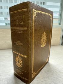 1975年首版作者签名版1006页《拉法耶特在美国》Lafayette in America，附首版证书，全牛皮封面，书口刷金