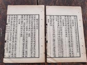 民国据康熙精刻本影印，精美花鱼尾《剑南诗钞》散页二叶四面；陆游，字务观，号放翁，汉族，越州山阴（今绍兴）人，南宋文学家、史学家、爱国诗人【4