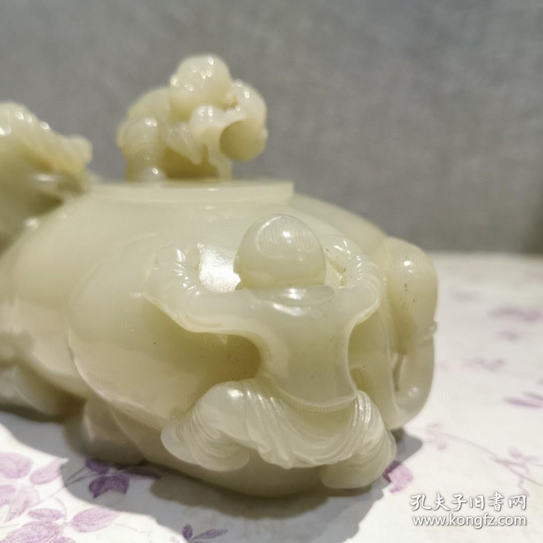 和田玉雕牧童骑牛