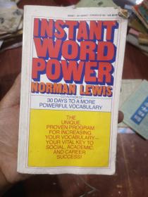 Instant Word Power【掌握词汇捷径，诺曼·刘易斯，英文原版】