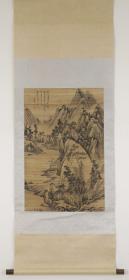 精品（山水）老纸绫裱立轴