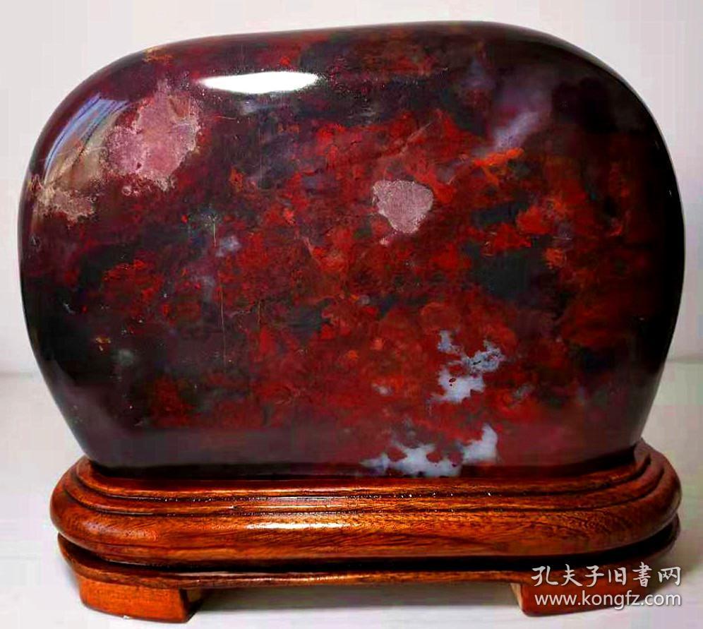 超大鸡血玉红红火火近10斤23244cm赠高档实木底座精品卖一方少一方