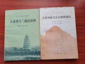 中外交通史籍丛刊：大慈恩寺三藏法师传 ，大唐西域求法高僧传校注2本合售