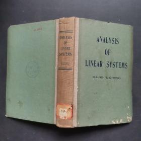 Analysis Of Linear Systems 线性系统分析（英文）精装