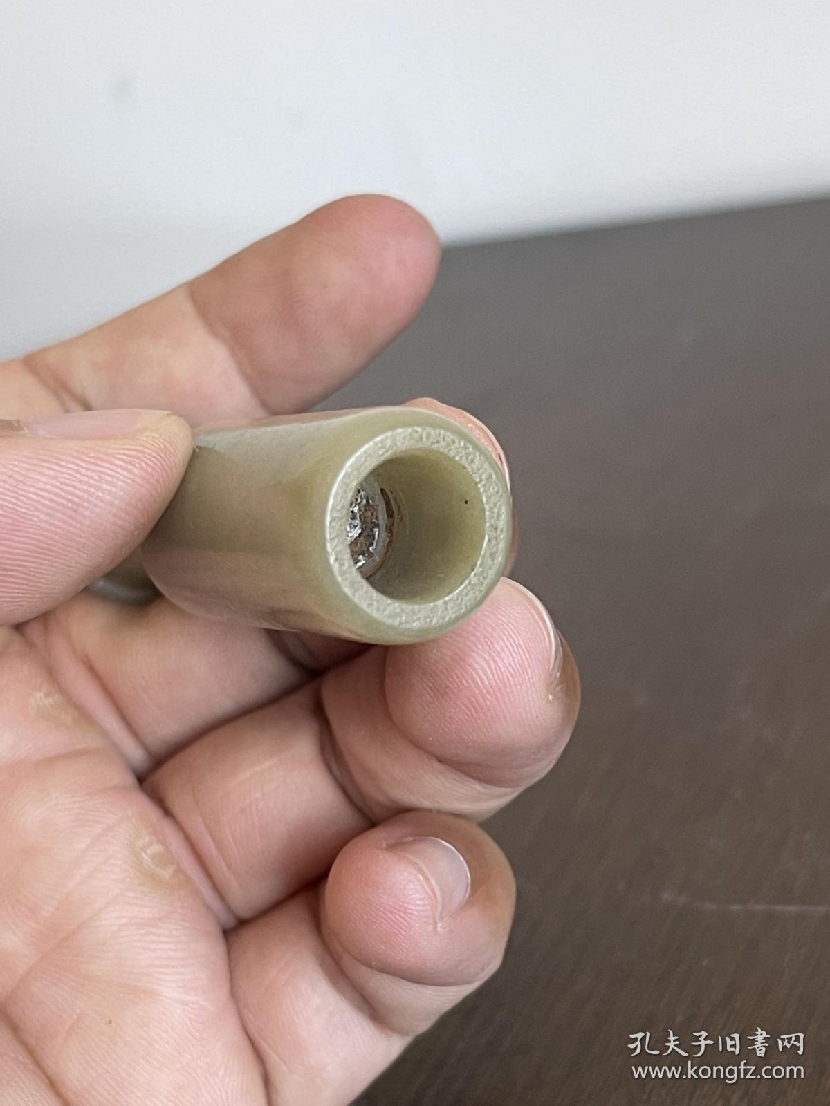 和田玉烟嘴青白玉烟嘴老烟嘴老玉烟嘴