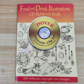 原版英文：food and drink Lllustrations CD-ROM ANG BOOK