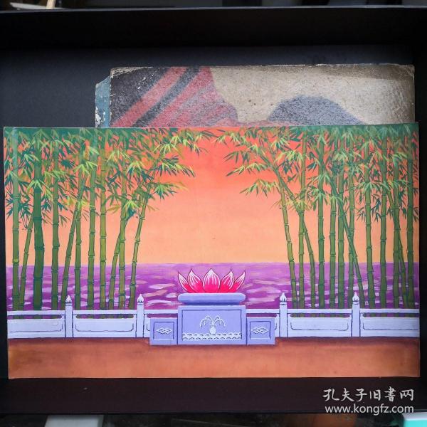 手绘老舞台场景设计图