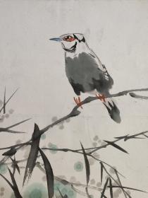 写意花鸟画一幅，水平可以，可惜无款