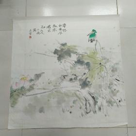 字画（荷花图）李志宇