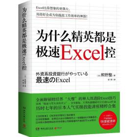全新正版 为什么精英都是极速Excel控 熊野整 9787572600852 湖南文艺出版社
