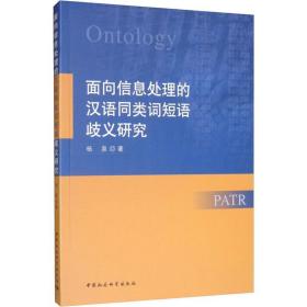 面向信息处理的汉语同类词短语歧义研究杨泉中国社会科学出版社