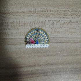 外国邮票 日本信销邮票半圆形孔雀1枚（库存    1）