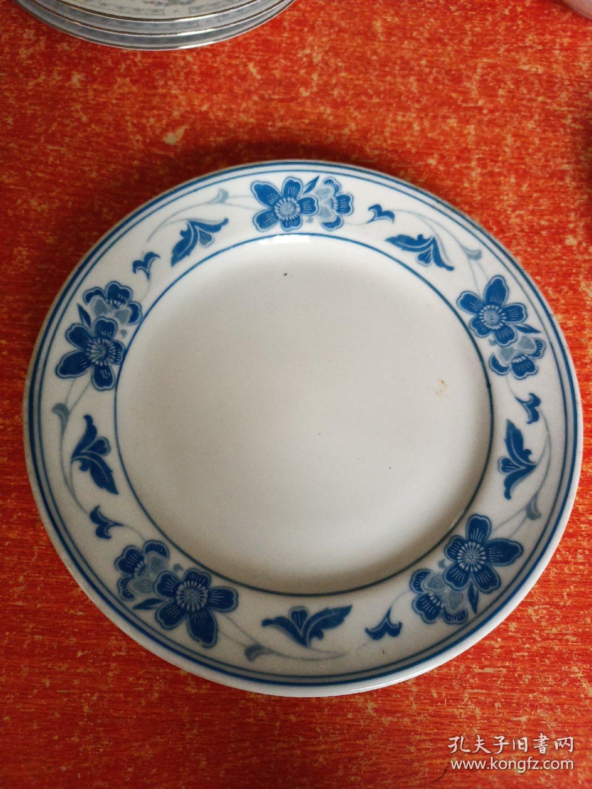 杂卖13个合售:醴陵群力青花盘海棠花图案1个(直径20厘米),中国醴陵