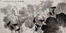 【保真字画，得自画家本人】王正春 137X68cm！2
       王正春，1957年生于成都，先后在成都画院和朱常棣艺术工作室研修花鸟画和山水画。作品多次参加全国及省市美展并有获奖，曾八次入选中国美协主办的大展。2015年作品《金色羌山》获″三江源杯