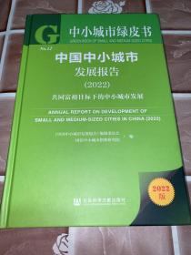 中小城市绿皮书：中国中小城市发展报告（2022）共同富裕目标下的中小城市发展