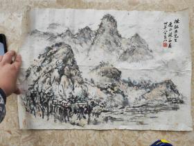 钱鼎-山水