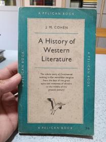 1956年，英文原版，早期企鹅版图书初版本，西欧文学史，a history of western Europe literature