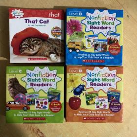 Nonfiction Sight Word Readers: Guided Reading Level ABCD（4盒）, Ages 3-7, Teaches 25 Key Sight Words to Help Your Child Soar as a Reader!
