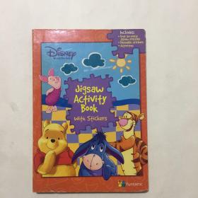 Disney  Jigsaw Activity Book With Stickers英文原版儿童拼图（精装）