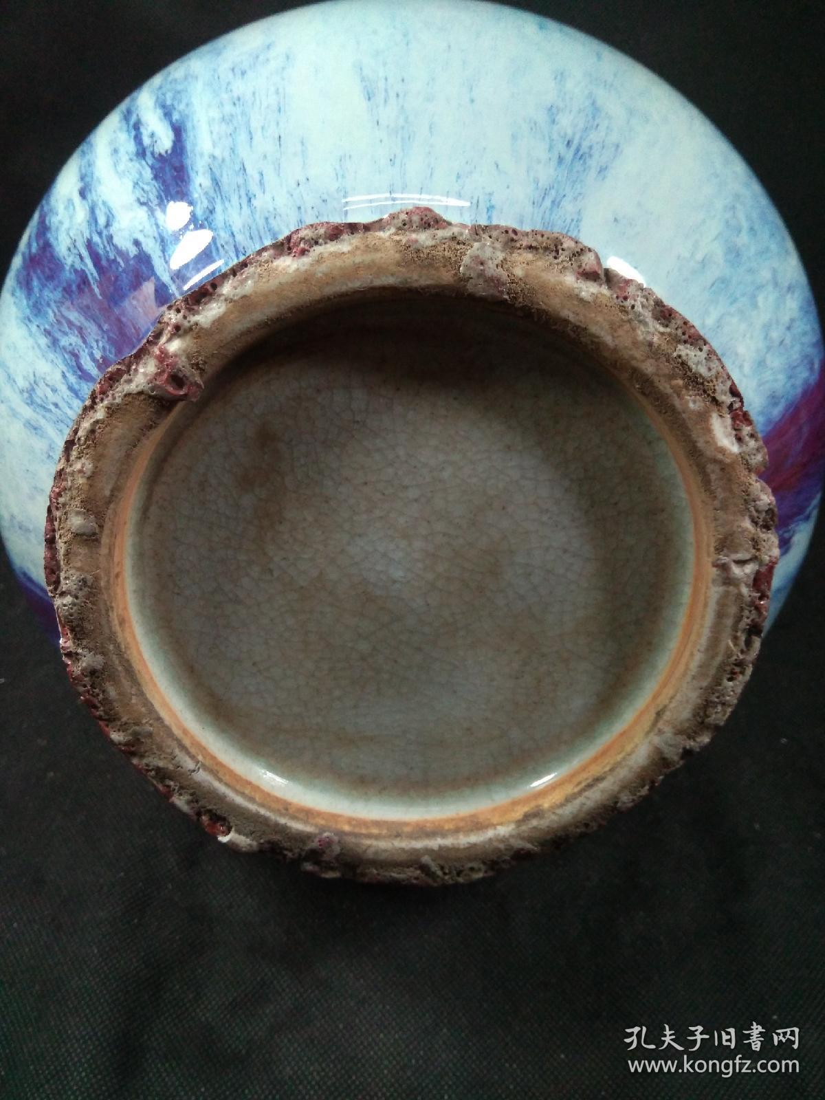 清窑变釉双象耳瓶全品无残缺