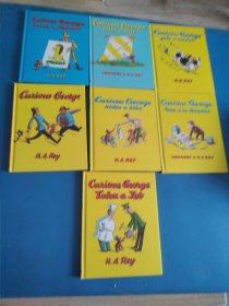 CURIOUS GEORGE GOES TO THE HOSPITAL（英文原版儿童绘本，全7本，包括 Curious George Takes a Job 精装好奇的乔治找到了工作等7本）