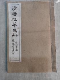 清杨旭花鸟册 秦松曾藏 ，民国原版珂罗版画册，共12副图，一册全，33*22厘米