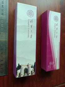 清华大学 校庆纪念品，一个全新钢笔，一个铜如意。
