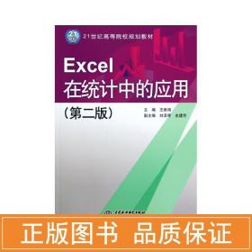 excel 在统计中的应用(第2版)/21世纪高等院校规划教材 大中专文科社科综合 主编王维鸿 新华正版