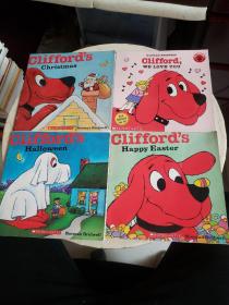 Clifford's  4册合售，书边角有磨损！！