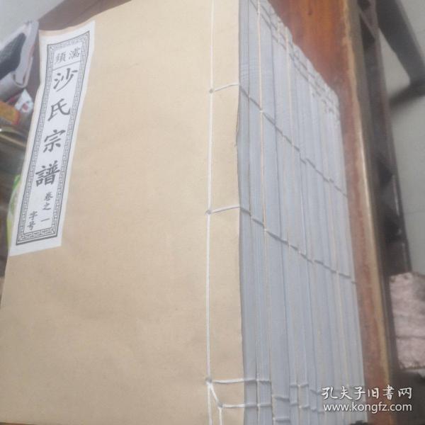 须濡沙氏宗谱（完整的是14卷，缺卷之九上）共13卷合售（包快递）