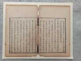 古籍散页《日讲论语解义》一页，页码20，尺寸33.5*26.5厘米，这是一张木刻本古籍散页，不是一本书，轻微破损缺纸，已经手工托纸。