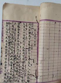 清末民国童生考试课卷一册25*14厘米60筒页120面