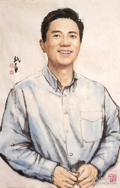 张武昌 可合影 四尺三开人物